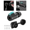 1pc Waterproof LP12 Connector Power Sensor 2-6Pin For Automation Equipment LED Lighting Electronic Devices Security Systems