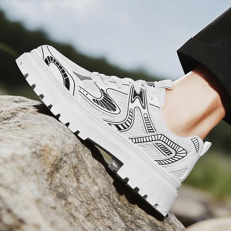 Men Casual Sneakers Shoes Anti-slip Low-top Outdoor Sports Shoes Men Lace-up Comfortable Breathable Sport Men Shoes