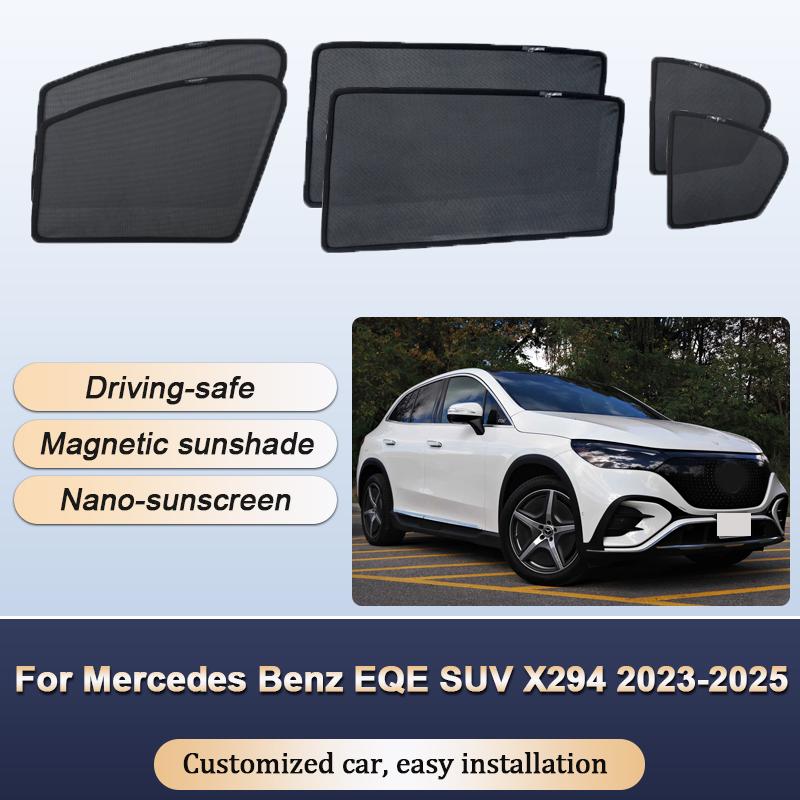 Sun Shades For Mercedes Benz EQE SUV X294 2023-2025 Sunshades Magnetic Heat insulation Curtains Privacy Window Visor Accessories