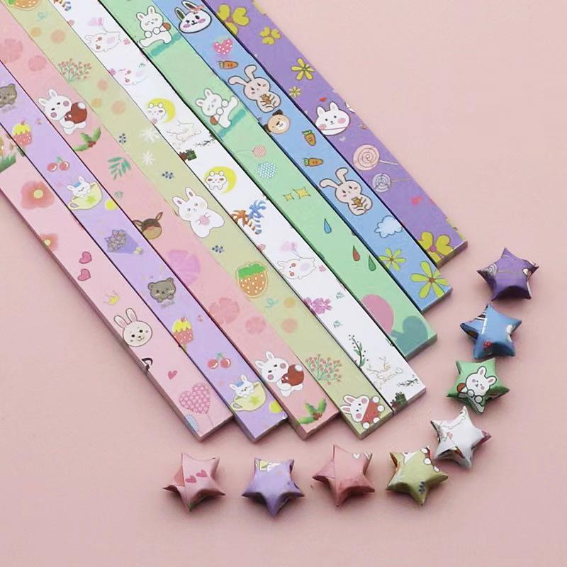 Lucky Star DIY Paper Strips - Handmade Five-Pointed Star Craft Materials