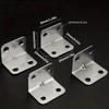 20pcs Stainless Steel L-Shaped Corner Code 90 Degree Laminated Furniture Plate Hardware Right Angle Bracket Cabinets Small