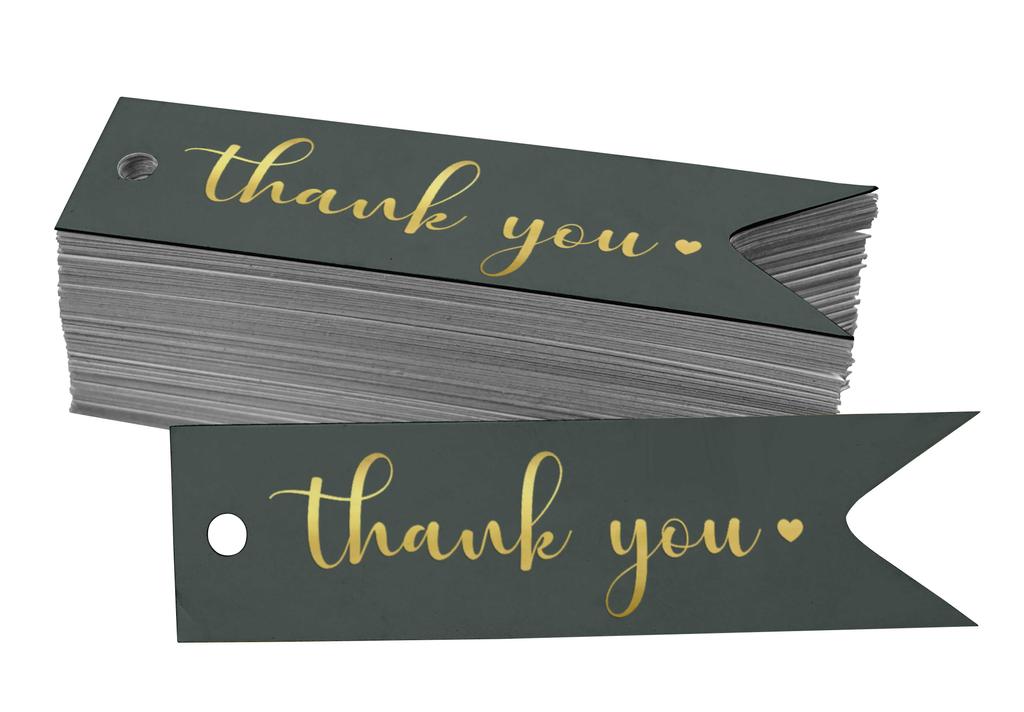 Inkdotpot Pack Of 100 Real Gold Foil Paper Tags Thank You Bridal Shower Favor Hang