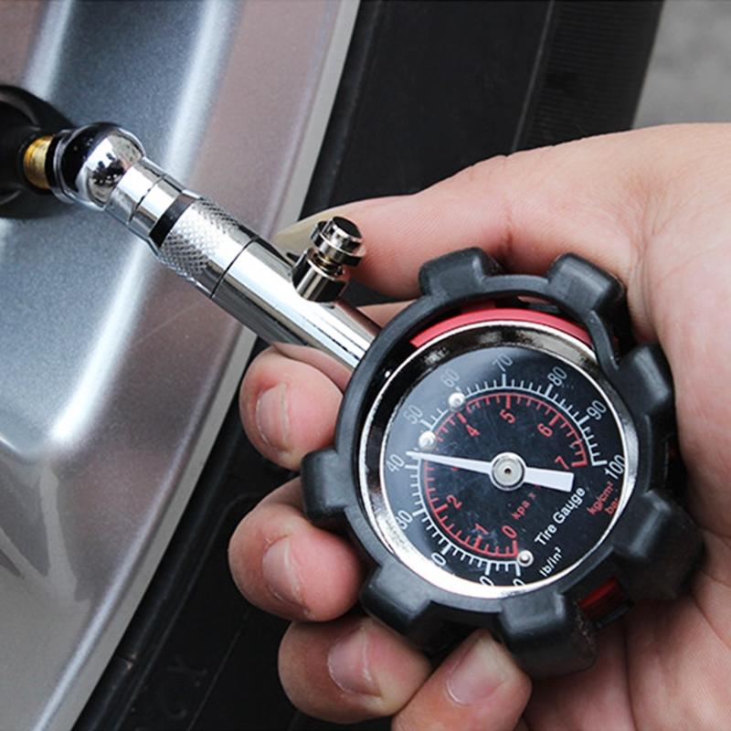 Heavy Duty Tire Pressure Gauge High Accuracy Air Pressure Tire Gauge PSI KPA BAR for Cars Trucks Motorcycles Bikes