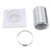 Dryer Vent Connection Kit Fit 4 Inch Duct Quick Connect Coupling Wall Flange Plate Aluminum Foil Hose and Clamp for Bathroom