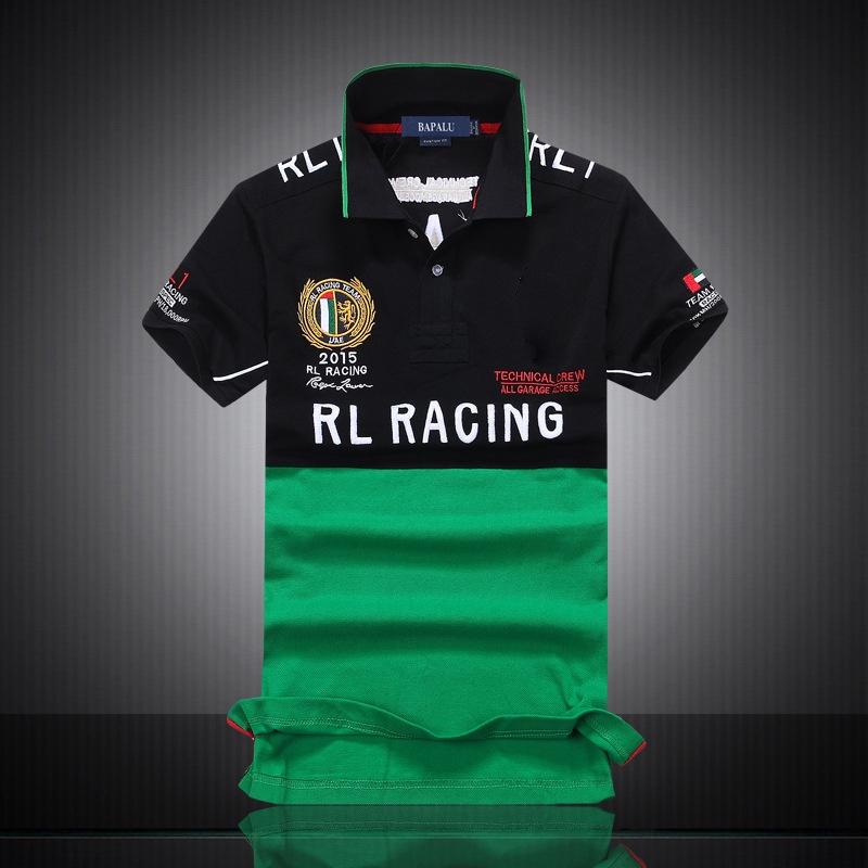 Nuova T-shirt da uomo a maniche corte Rl Racing Misto cotone Comodo Design classico