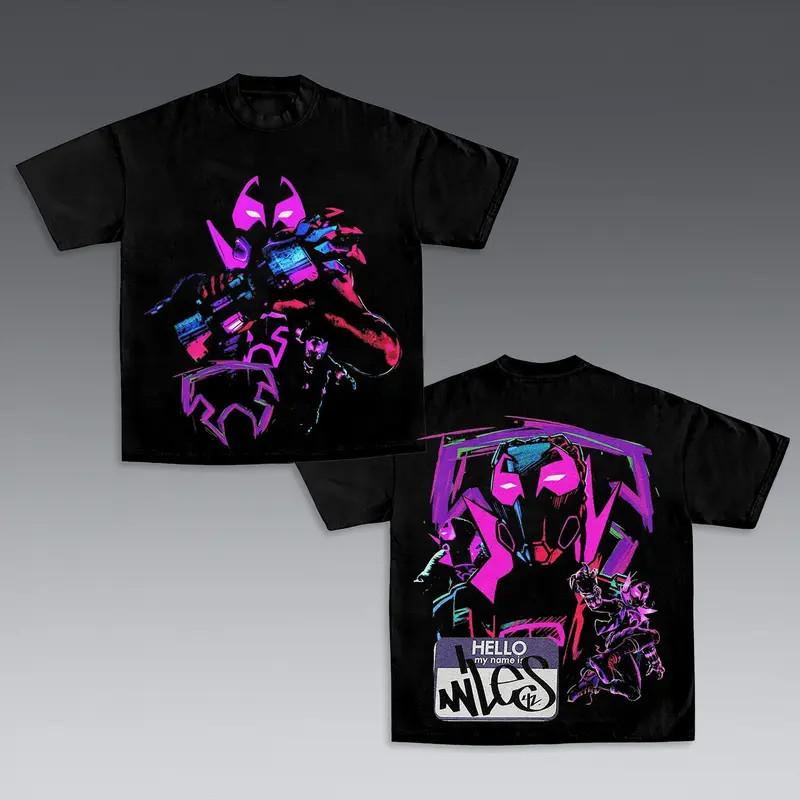 

ФУТБОЛКА ПАУК МАЙЛЗ МОРАЛЕС Bootleg футболка, Классический фильм, Футболка для любителя старых фильмов, Унисекс M