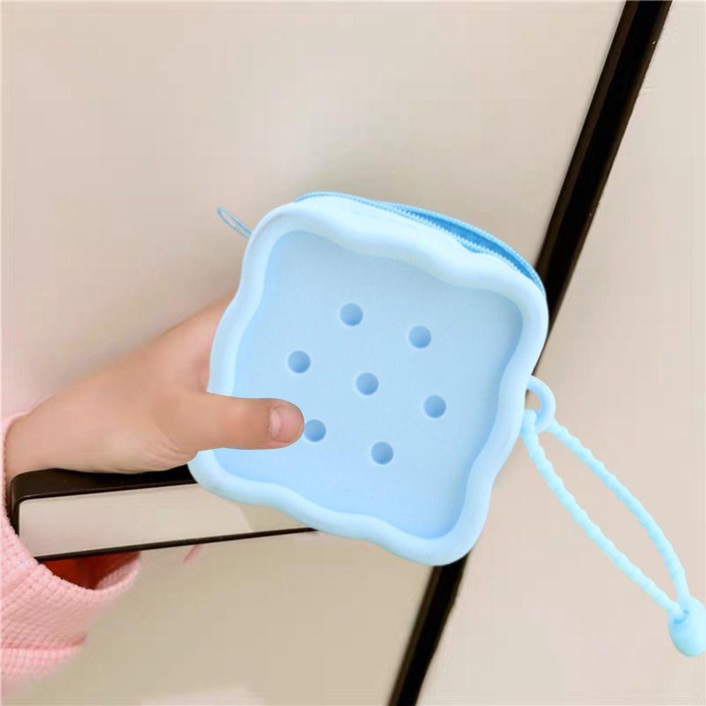 Soft Silicone Wallet Zipper Coin Purses Card Holder Money Bag Women Girls Change Pouch Travel Storage Bag Organizer Earphone Bag