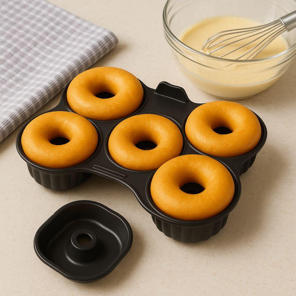 No Stick Air Fryer Donut  Baking Pan Silicone Donut Making Tray Easy To Clean Donut Mold  Home