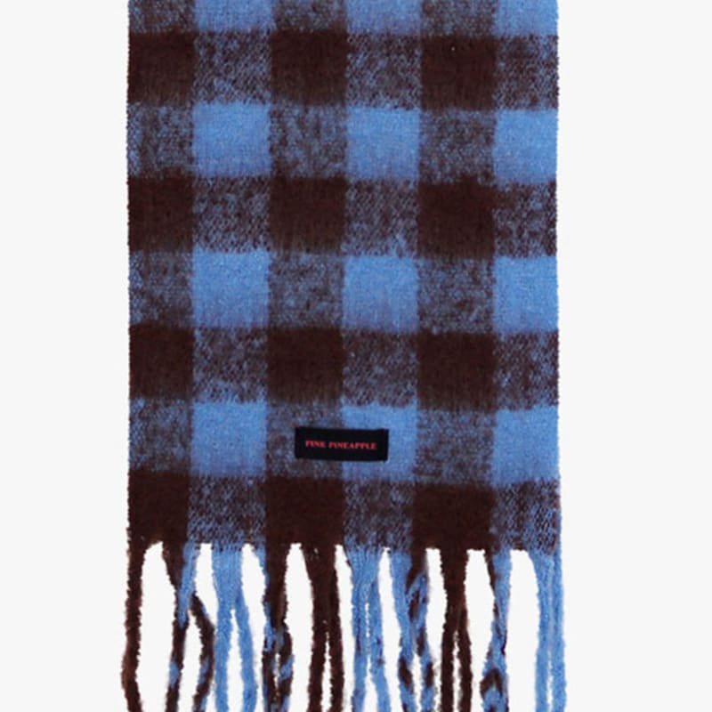 Pink PINEAPPLE WINTER BREEZE CHECK MUFFLER_BLUE