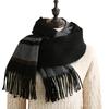 2025 new imitation cashmere scarf women's sweet color matching striped scarf shawl warm scarf