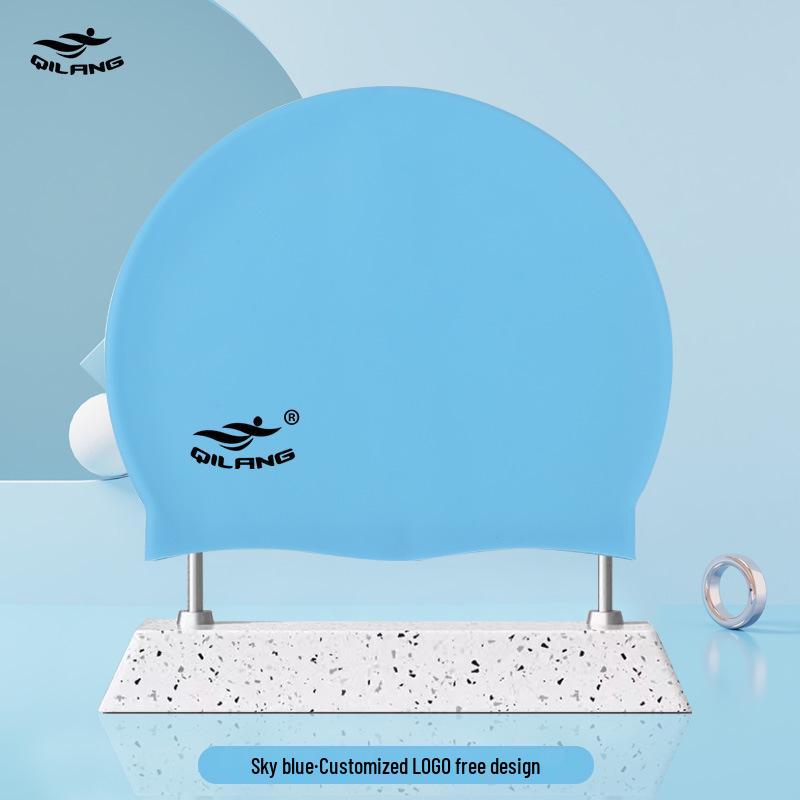 Qilang Wasserdichte Silikon-Badekappe für Erwachsene & Kinder - 50g, Langhaar-kompatibel, Kundenspezifisches Logo verfügbar