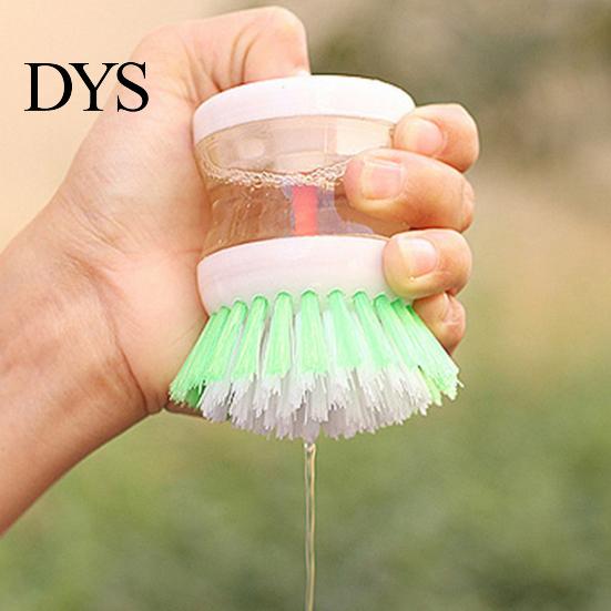 Dish Brush with Soap Dispenser Cleaning Plastic Dishwashing Good Grip Pot Household Supplies
