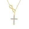 2025 Customized High Quality Fashion New Design Infinite Symbols Mobius Buckle Geometric Cross Pendant Necklace