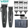 Combo Profissional Aparador de Cabelo Barbeador Máquina de Cortar Cabelo Recarregável para Barba e Cabelo para Homens à Prova d'Água e Duradoura V-640 S2