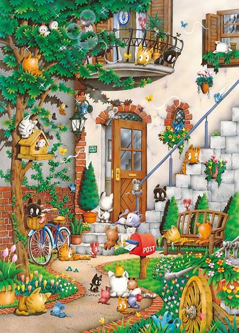 

APPLEONE Sleeping Cats by Hideki x 38 Jigsaw Made in Japan 500-306 Yoshioka, 500-piece (53 cm) Puzzle,