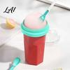 Food Grade Slushy Maker Homemade Slushie Cup Freezer Squeeze Cup for Ice Drinks BPA-free Silicone Smoothie Juice Soda Reusable Summer Cold