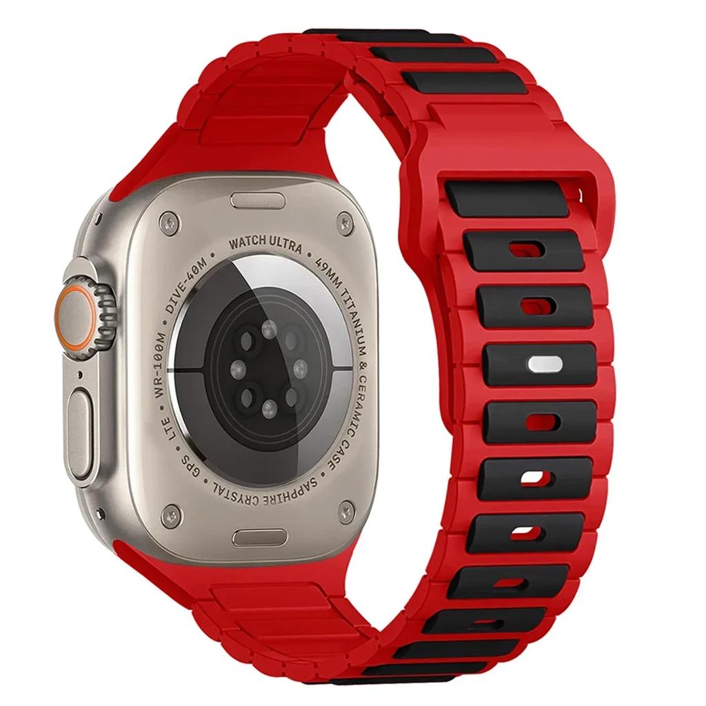 Silicone Strap for Apple Watch 10 Band 46mm 45mm 44mm 49mm 42mm 40mm 38 Correa Bracelet Iwatch Series 9 8 7 6 5 SE Ultra 2 Band