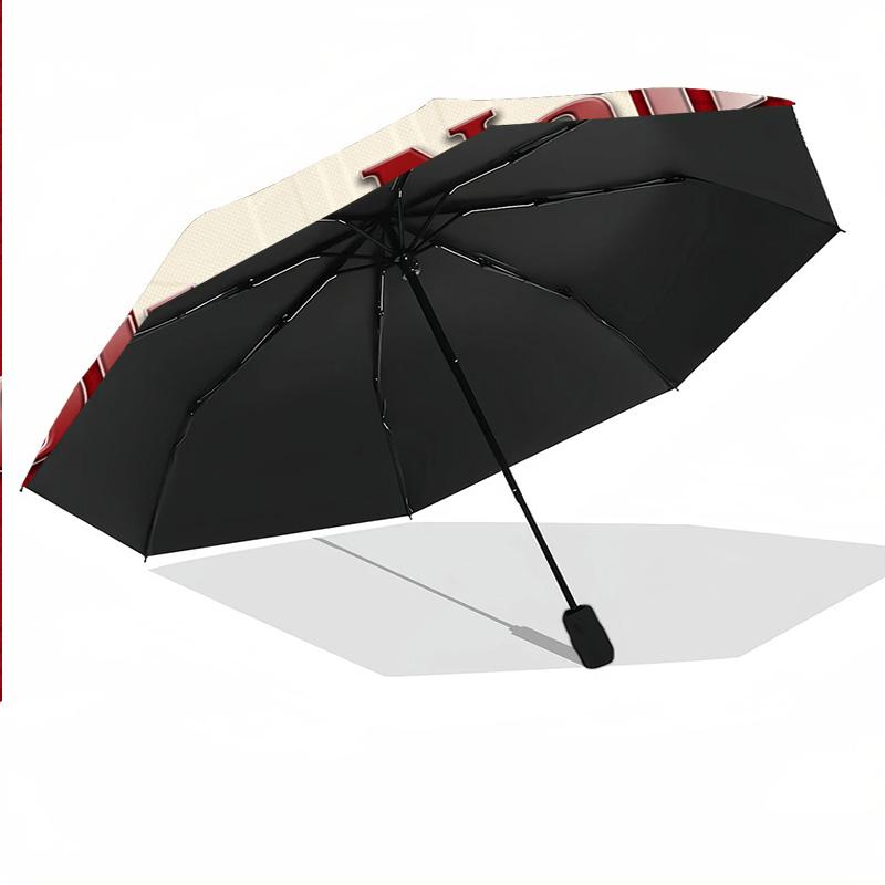 Nottingham Forest FC Automatic 3‑Fold Umbrella 8‑Rib Windproof Folding Umbrella Sun Rain Protection For Outdoor Travel Daily Use