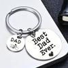 Stainless Steel Keychain Fathers Day Gift Dad Keychain Stainless Steel Jewelry Accessory Stainless Steel Keychain for Backpack Bag Pendant