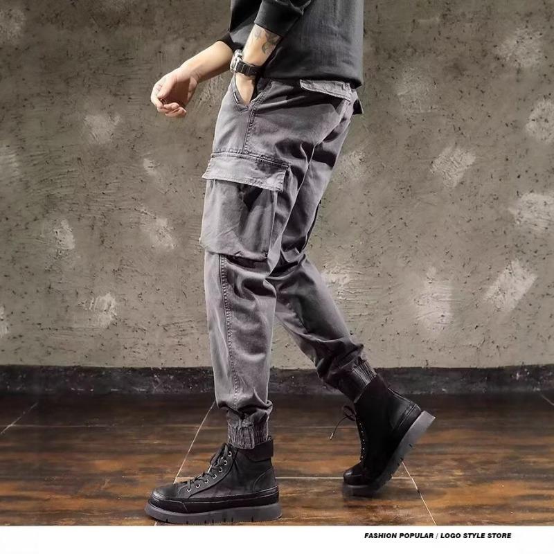 New spring and summer men's and women's loose wear-resistant trend fashion versatile outdoor sports couple trousers tooling