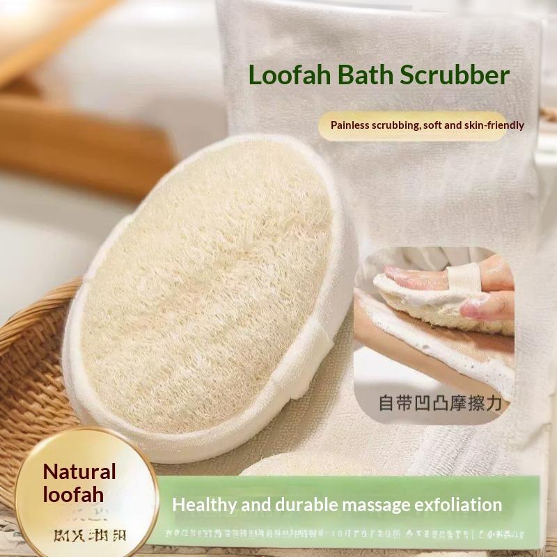 Natural Loofah Shower Sponge 100% Biodegradable Exfoliating Body Scrubber for Smooth Skin Home Travel Bathroom Toiletries