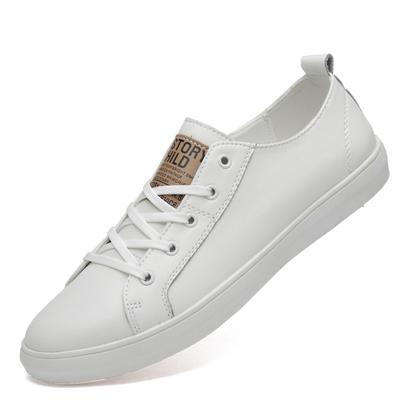 Chaussures de skateboard plates pour hommes, baskets blanches décontractées en cuir de haute qualité, confortables et antidérapantes, de marque, printemps