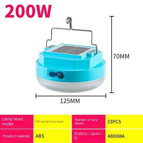 Solar Outdoor Tent Camping Light Charging Emergency Light Portable High Brightness LED Night Market Stall Lighting