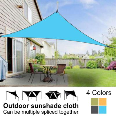 Outdoor Sun Shade Sail with Carabiner UV Blocking Triangle Canopy Permeable Breathable Heavy Duty Deck Backyard Patio Shade Cover