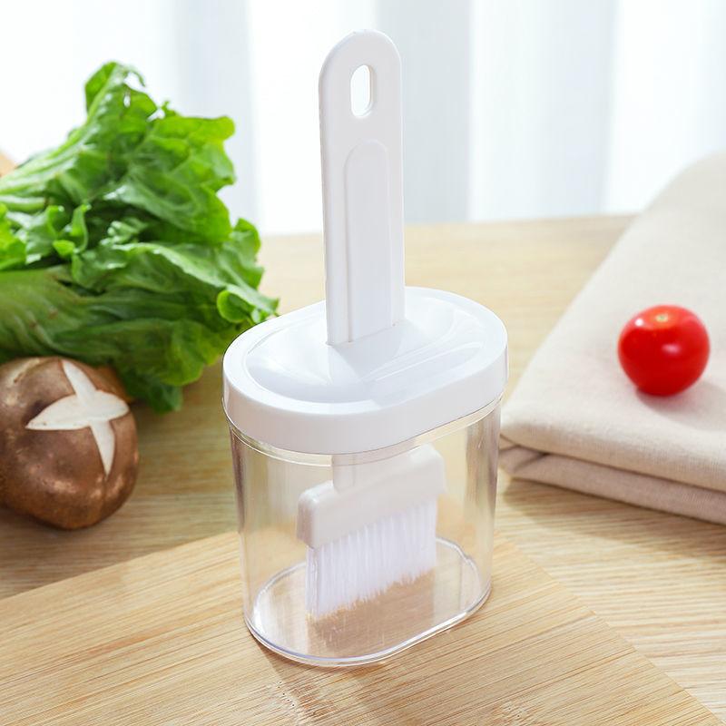 Oil Brush Pancake Oil Brush with Bottle Integrated Oil Pot Brush Kitchen Household Heat Resistant Barbecue Brush Sauce Brush