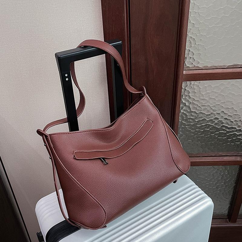 New Stylish and Simple Underarm Bag Large Capacity Solid Color Foreign Style Shoulder Bag Tote Bag Commuter Women Messenger Bag