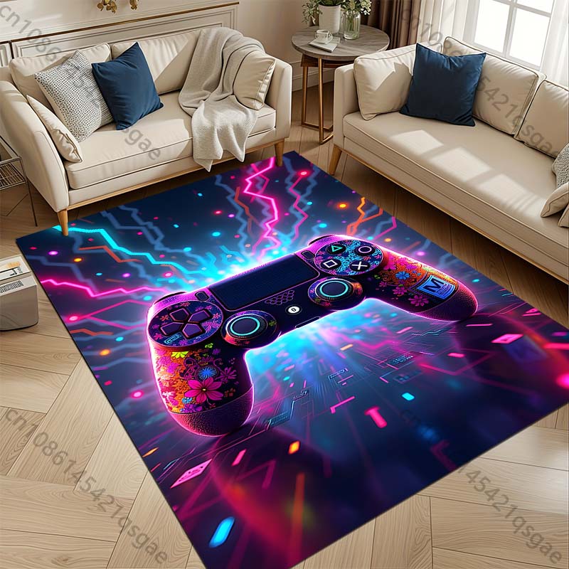 1PC Controller colorful glowing design Carpet for Living Room Bedroom Sofa Home Decor Rus Non-slip Floor Mat Luxury Gift