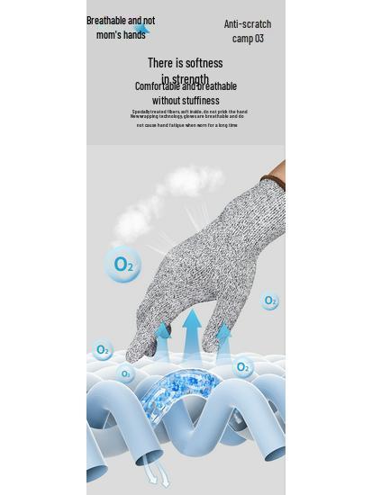 Level 9 Cut-Resistant Gloves: Cut, Puncture, Wear-Resistant; Breathable Non-Slip Protection for Work, Fish Cleaning, Beachcombing, and Kitchen Use.