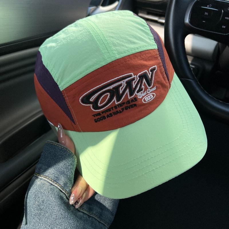 

Korean Style Baseball Cap with Embroidered Letters Quick Dry Fabric for Men Women Outdoor Sports Running Cycling Casual Wear Adjustable светло-зеленый
