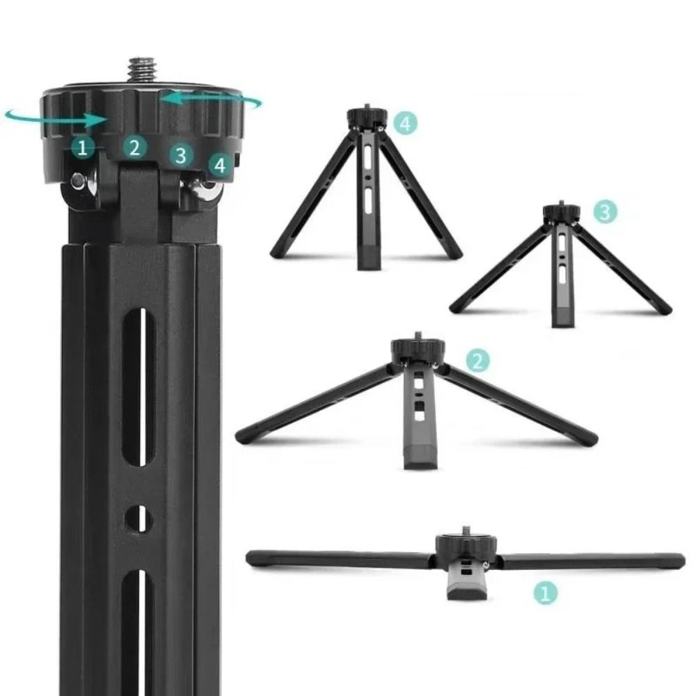 1/4 inch Screw Desktop Stand Tripod 360° Rotation Selfie Stick Camera Tripod Live Streaming