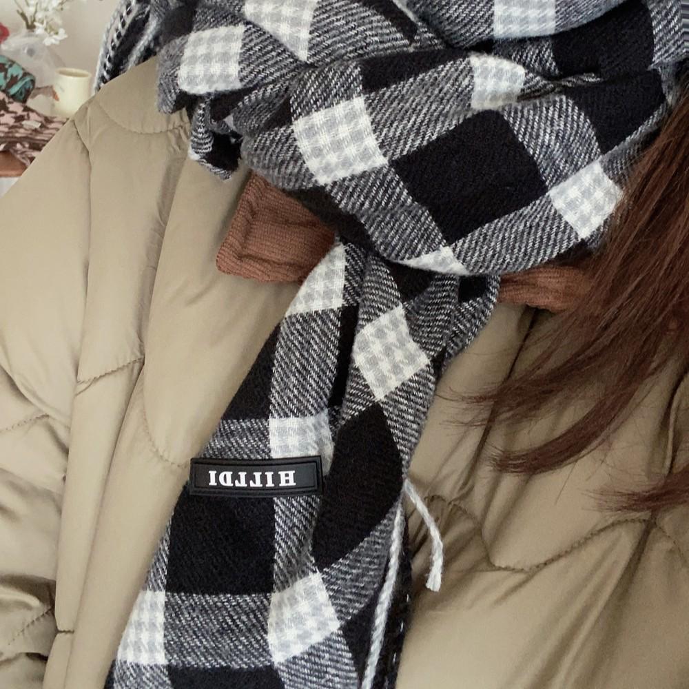 2025 Winter Red Plaid Imitation Cashmere Scarf - Warm Neck Warmer for Women & Couples