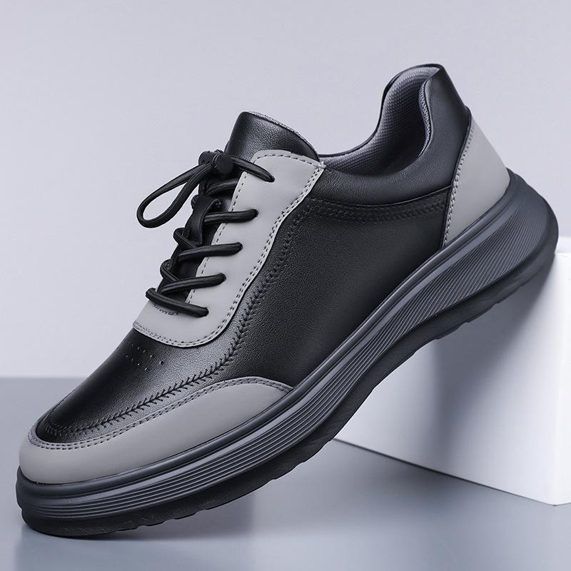 2025 New Trendy Leather Lightweight Soft Surface Casual Shoes for Men's Students Running Outdoor Men's Shoes