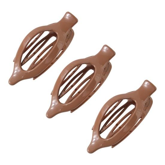 3Pcs Oval Flat Hair Clip Non Slip Strong Hold French Frosted Women Girls Long Thin