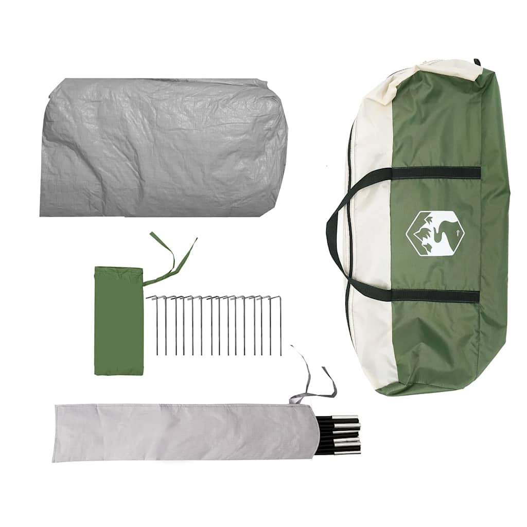 2 Person Camping Tent Green Waterproof