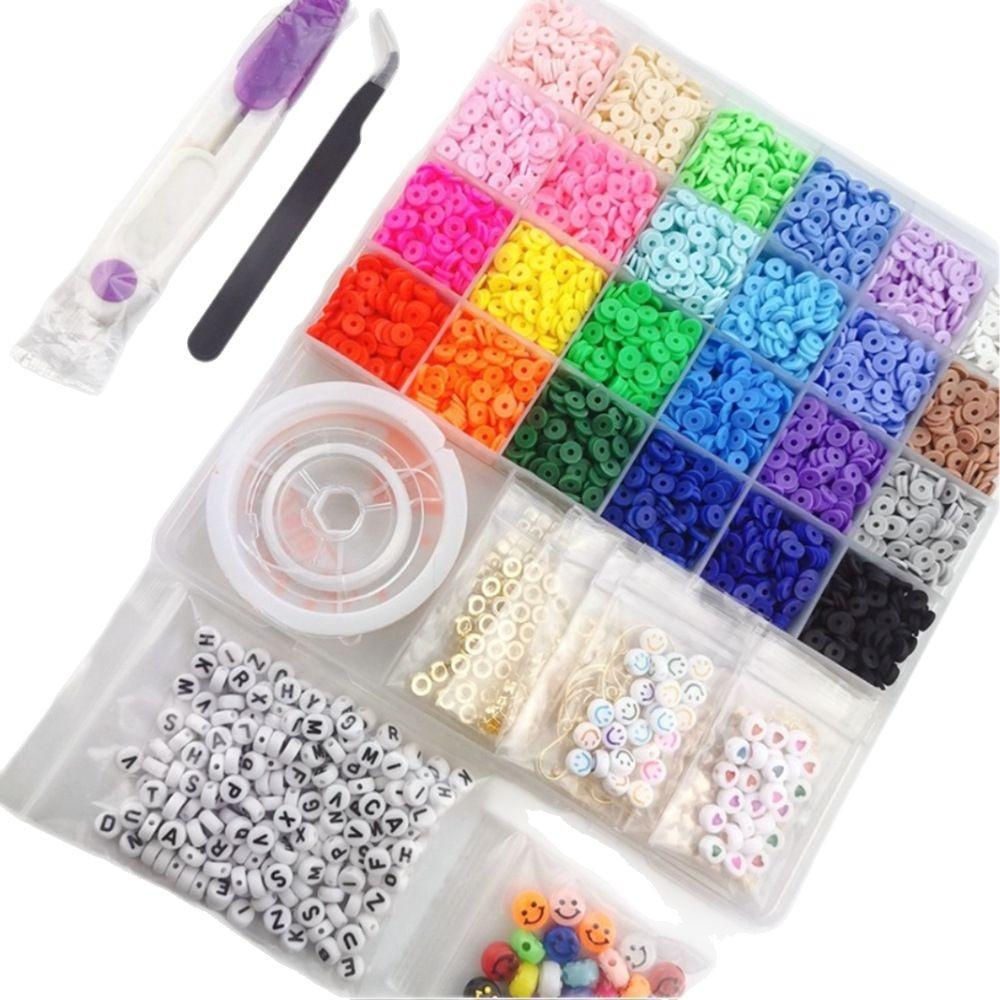 Clay Bead Soft Pottery Sheet Bead Set, Friendship Bracelet Diy Jewelry Accessories, Handmade Jewelry Production Material Package