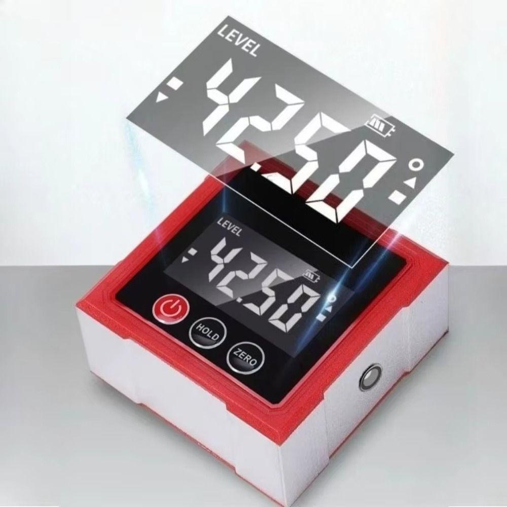 Four Sided Angle Gauge Digital Display Magnetic Tilt Angle Box Woodworking Electronic Angle Dipmeter Gradient Measuring Supplies