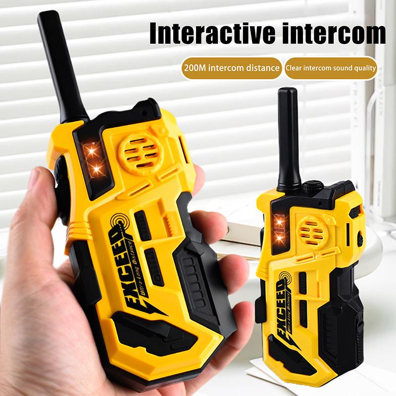 2Pcs Kids Channels 2 Way Radio Toy With Light For Outdoor Sports Camping Climbing Walkie Talkies Long Range Talkies Toys
