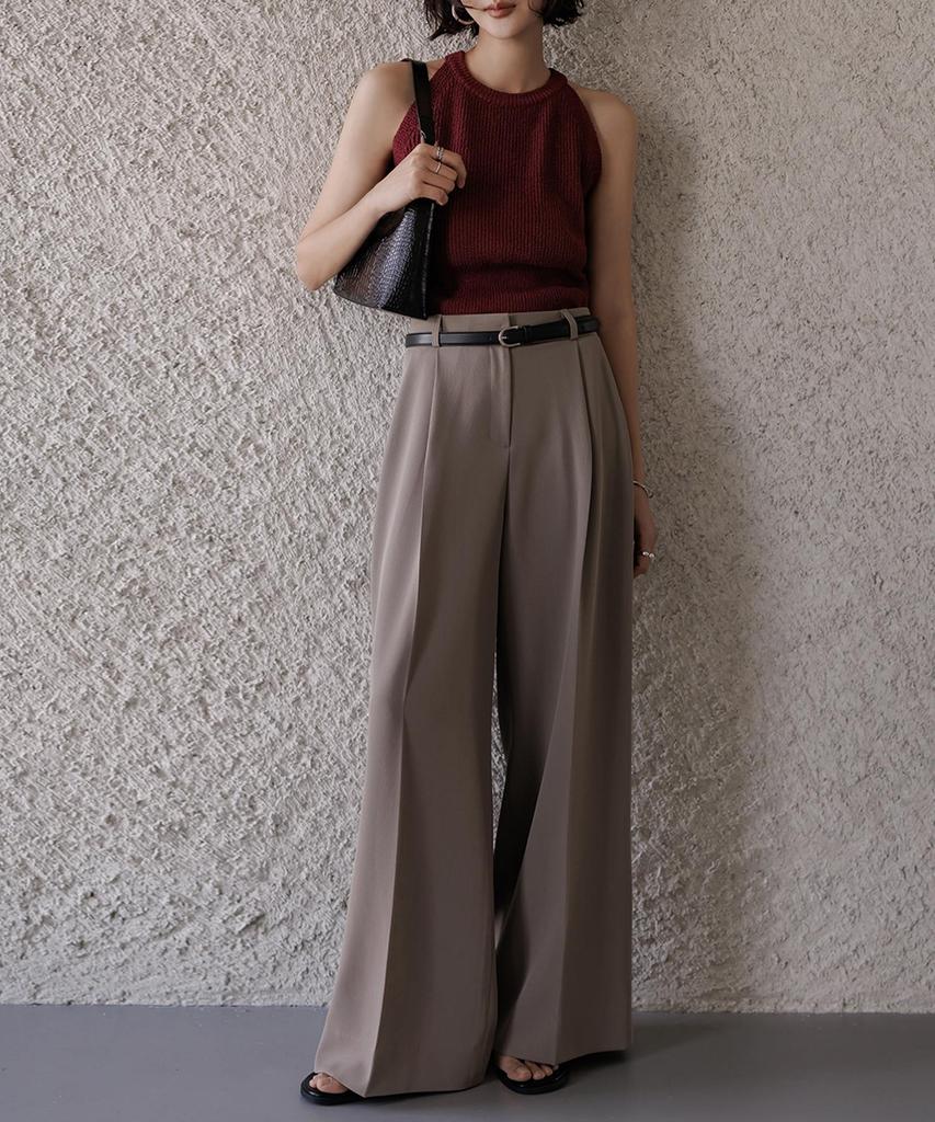 Memua Summer Maxi Wide Slacks (Mocha Beige)