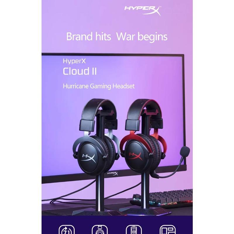 HyperX Cloud II Gaming Headset Hi-Fi 7.1 Surround Sound/Detachable Mic/USB Sound Card for PC PS Cloud 2 Wired Gaming Headphone