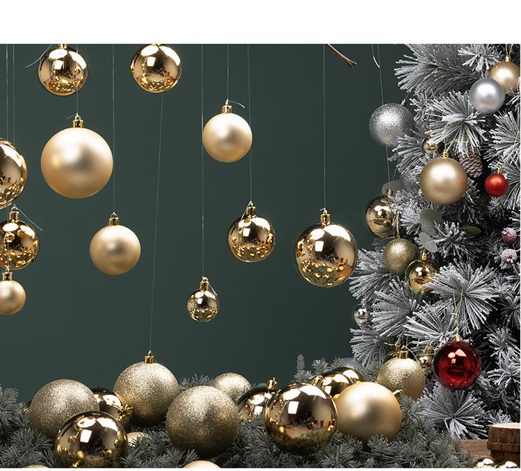 Festive 6CM Gold & 8CM Silver Christmas Balls - Shiny & Matte Hanging Tree Ornaments