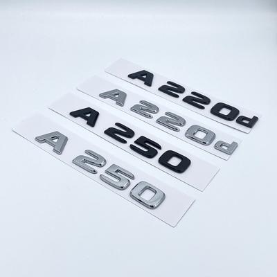 Lettres 3D A180 A200 A220 A250 A260 A180d A220d 4Matic Emblème ABS pour Mercedes Benz A W176 W177 Autocollant Arrière de Coffre de Voiture