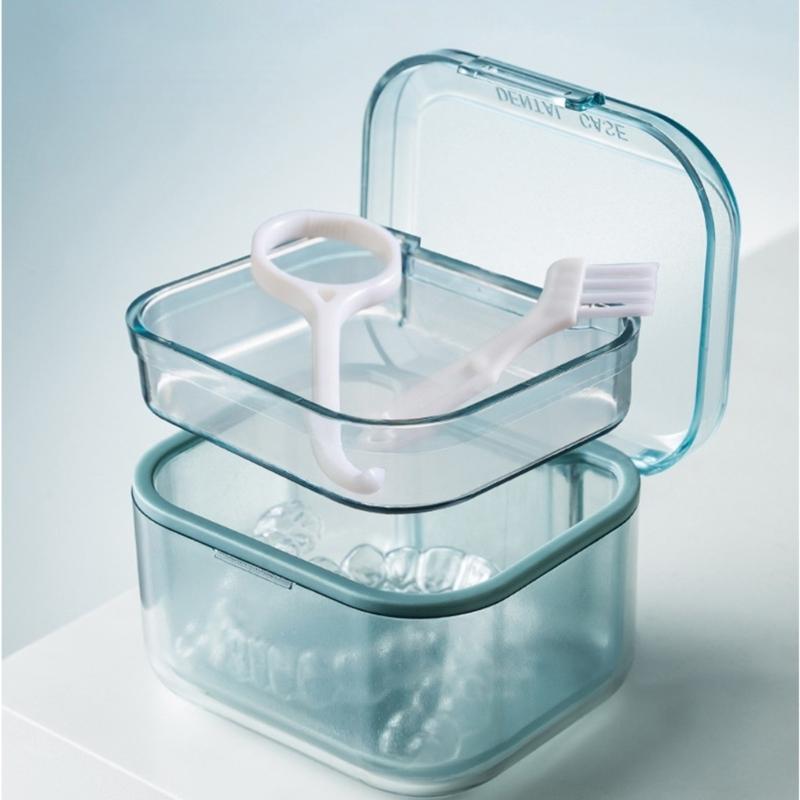 Leakproof Retainer Box Hygienic Travel Denture Container Compact Lightweight For Daily Use