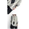 Japanese Style Loose Fit Round Neck Long Sleeve Pullover Knit Sweater For Women