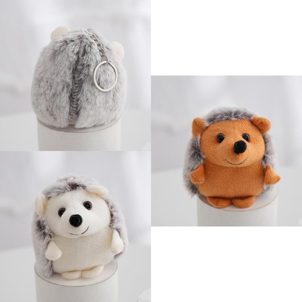 Adorable Hedgehog Plush Toy Keychain Soft Stuffed Animal Backpack Charm Cute