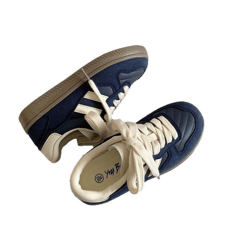 Navy Blue Dexun Shoes Women's Retro Niche Chic Versatile Forrest Gump Board Shoes Platform Casual Sports Shoes