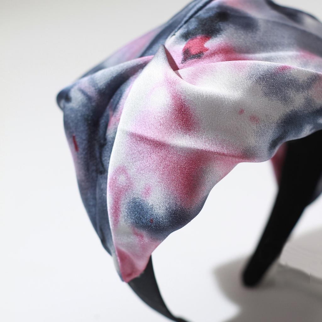 Lystrfac Pattern Print Half Hat Hair Hoop Women Girls Simple Vintage Style Headpiece Hairband Ladies Headwear Hair Accessories